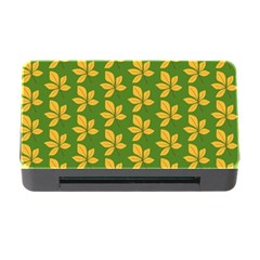 Orange Leaves Green Memory Card Reader With Cf by ConteMonfrey