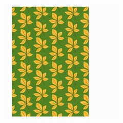 Orange Leaves Green Small Garden Flag (two Sides) by ConteMonfrey