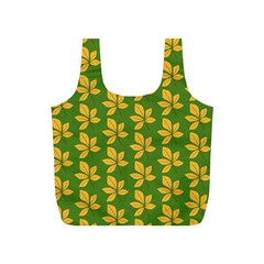 Orange Leaves Green Full Print Recycle Bag (s) by ConteMonfrey