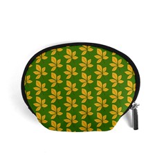 Orange Leaves Green Accessory Pouch (small) by ConteMonfrey