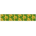 Orange Leaves Green Large Flano Scarf  Front