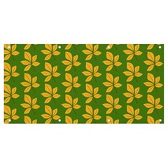 Orange Leaves Green Banner And Sign 8  X 4  by ConteMonfrey