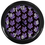 Black Seaweed Wall Clock (Black) Front