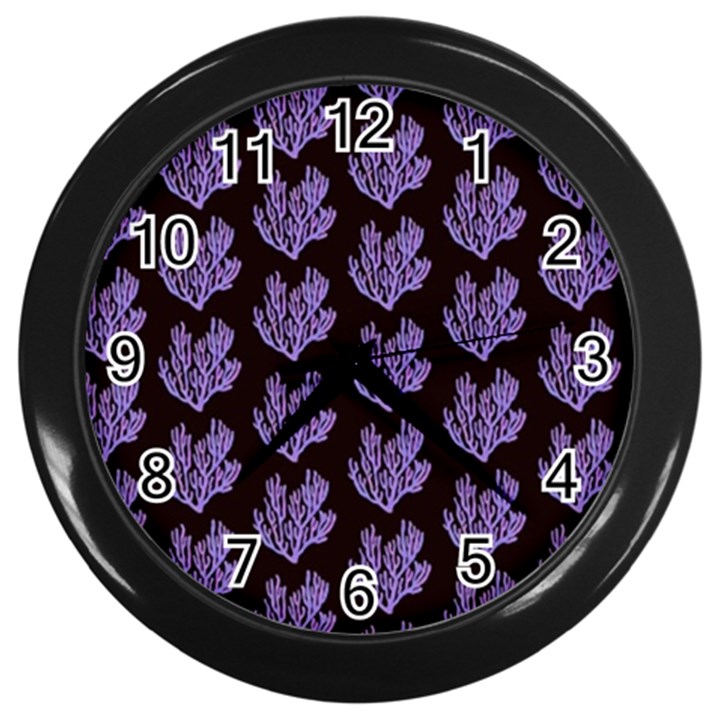 Black Seaweed Wall Clock (Black)