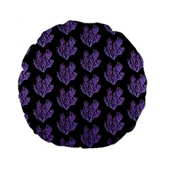 Black Seaweed Standard 15  Premium Round Cushions by ConteMonfrey