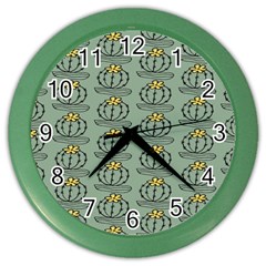 Cactus Green Color Wall Clock by ConteMonfrey