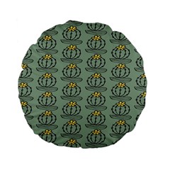 Cactus Green Standard 15  Premium Flano Round Cushions by ConteMonfrey