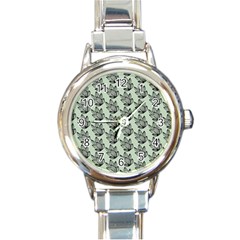 Cactus Lines Round Italian Charm Watch by ConteMonfrey