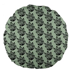 Cactus Lines Large 18  Premium Flano Round Cushions by ConteMonfrey