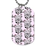 Lovely Cactus With Flower Dog Tag (Two Sides) Front