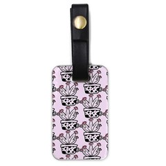 Lovely Cactus With Flower Luggage Tag (one Side) by ConteMonfrey