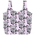 Lovely Cactus With Flower Full Print Recycle Bag (XL) Back