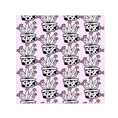 Lovely Cactus With Flower Square Satin Scarf (30  X 30 ) by ConteMonfrey