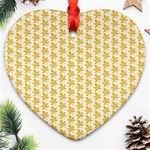 Orange Autumn Leaves Heart Ornament (Two Sides) Front