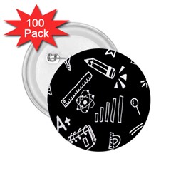 Knowledge Drawing Education Science 2 25  Buttons (100 Pack)  by Wegoenart