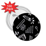 Knowledge Drawing Education Science 2.25  Buttons (100 pack)  Front