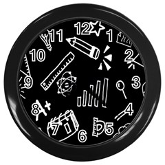 Knowledge Drawing Education Science Wall Clock (black) by Wegoenart