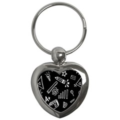 Knowledge Drawing Education Science Key Chain (heart) by Wegoenart