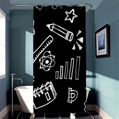 Knowledge Drawing Education Science Shower Curtain 36  X 72  (stall)  by Wegoenart