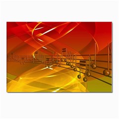 Music Notes Melody Note Sound Postcard 4 x 6  (pkg Of 10) by Wegoenart