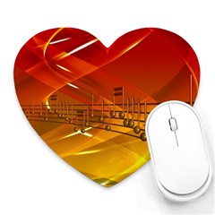 Music Notes Melody Note Sound Heart Mousepad by Wegoenart