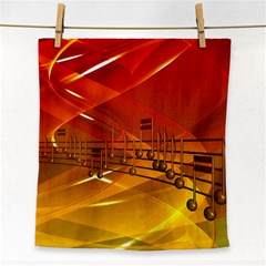 Music Notes Melody Note Sound Face Towel by Wegoenart