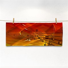 Music Notes Melody Note Sound Hand Towel by Wegoenart