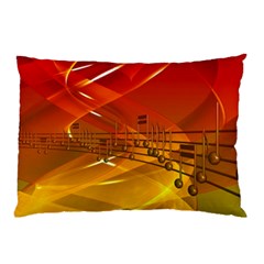 Music Notes Melody Note Sound Pillow Case by Wegoenart