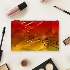 Music Notes Melody Note Sound Cosmetic Bag (medium) by Wegoenart