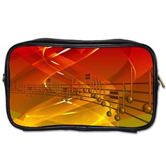 Music Notes Melody Note Sound Toiletries Bag (two Sides) by Wegoenart