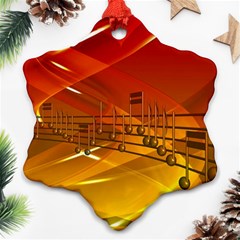 Music Notes Melody Note Sound Ornament (snowflake) by Wegoenart