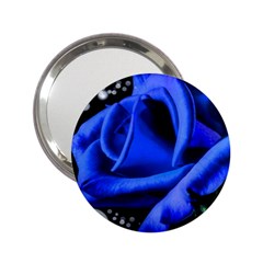 Blue Rose Bloom Blossom 2 25  Handbag Mirrors by Wegoenart