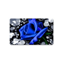 Blue Rose Bloom Blossom Magnet (name Card)