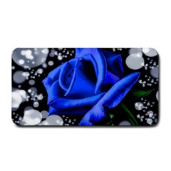 Blue Rose Bloom Blossom Medium Bar Mat by Wegoenart