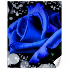 Blue Rose Bloom Blossom Canvas 11  X 14  by Wegoenart