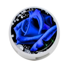 Blue Rose Bloom Blossom 4-port Usb Hub (one Side) by Wegoenart