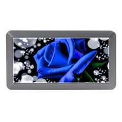 Blue Rose Bloom Blossom Memory Card Reader (mini) by Wegoenart