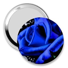 Blue Rose Bloom Blossom 3  Handbag Mirrors by Wegoenart