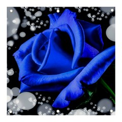 Blue Rose Bloom Blossom Banner And Sign 3  X 3 