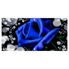 Blue Rose Bloom Blossom Banner And Sign 4  X 2 