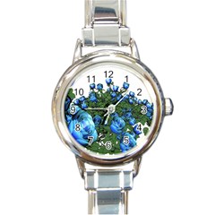 Flower Roses Rose Nature Bouquet Round Italian Charm Watch by Wegoenart