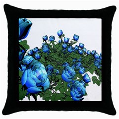 Flower Roses Rose Nature Bouquet Throw Pillow Case (black) by Wegoenart