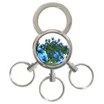 Flower Roses Rose Nature Bouquet 3-Ring Key Chain Front