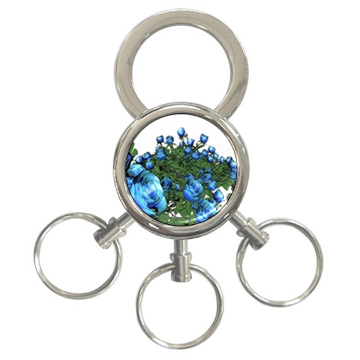 Flower Roses Rose Nature Bouquet 3-Ring Key Chain