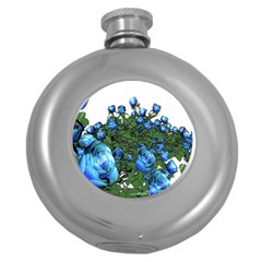 Flower Roses Rose Nature Bouquet Round Hip Flask (5 Oz) by Wegoenart