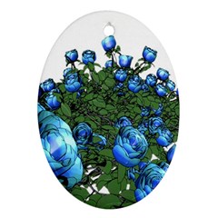 Flower Roses Rose Nature Bouquet Oval Ornament (two Sides) by Wegoenart