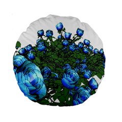 Flower Roses Rose Nature Bouquet Standard 15  Premium Round Cushions by Wegoenart