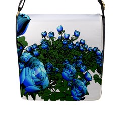 Flower Roses Rose Nature Bouquet Flap Closure Messenger Bag (l) by Wegoenart