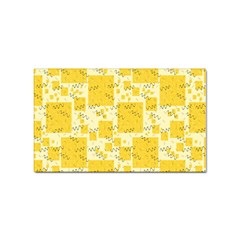 Party Confetti Yellow Squares Sticker Rectangular (100 Pack) by Wegoenart