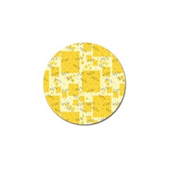 Party Confetti Yellow Squares Golf Ball Marker (4 Pack) by Wegoenart